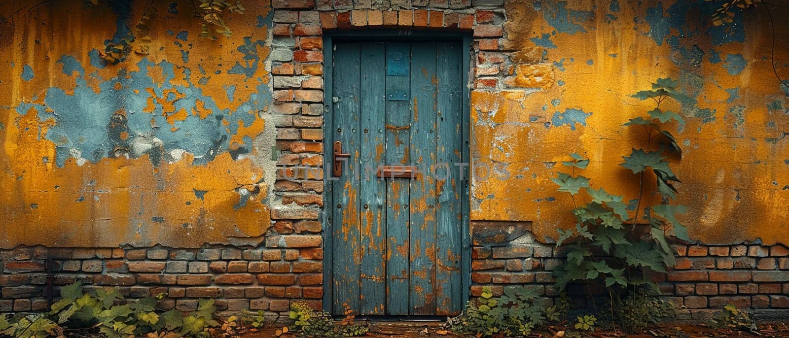 A weathered wooden door in a historic building, evoking stories of the past.