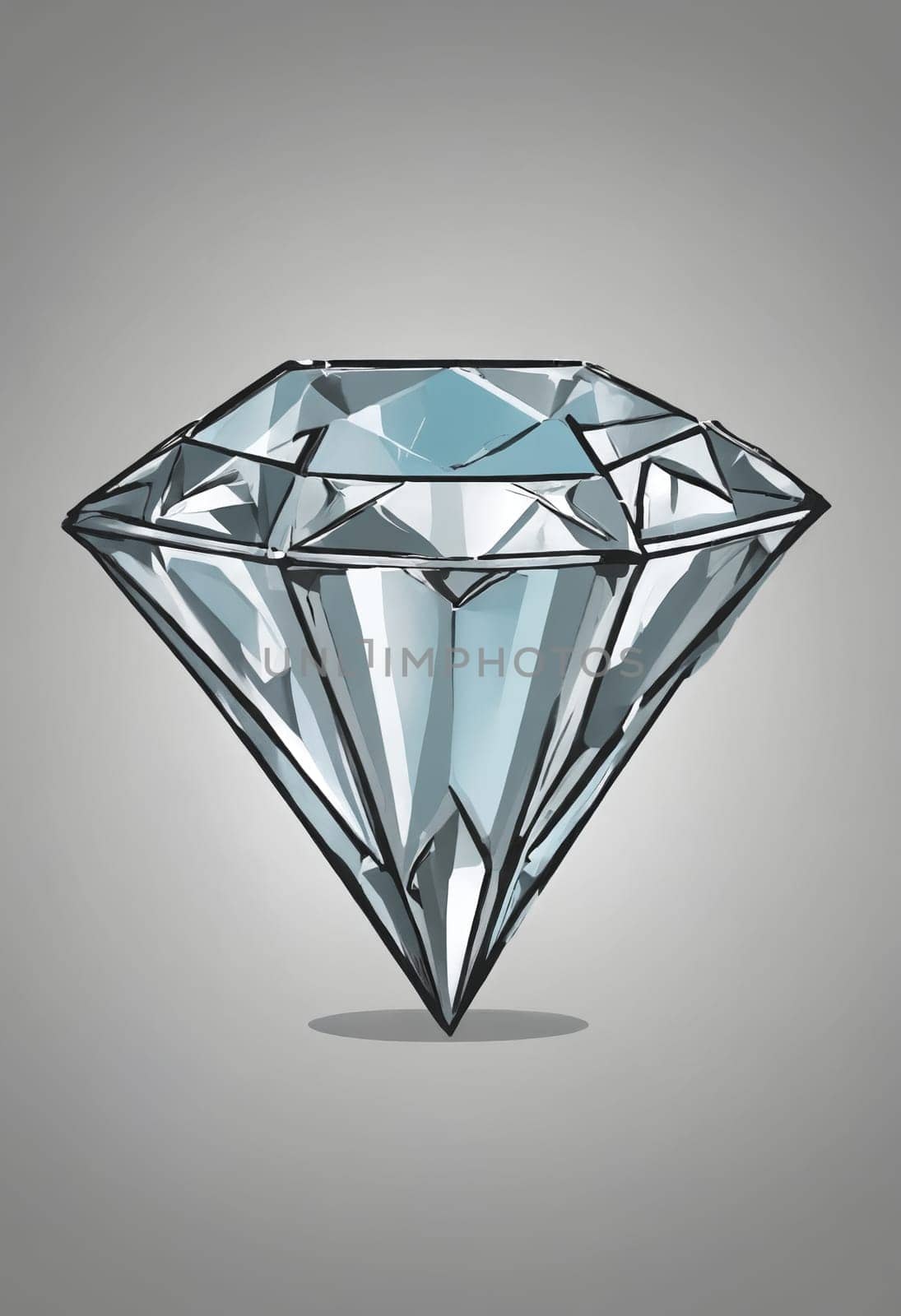 The epitome of luxury, this diamond illustration reflects nature's perfection.
