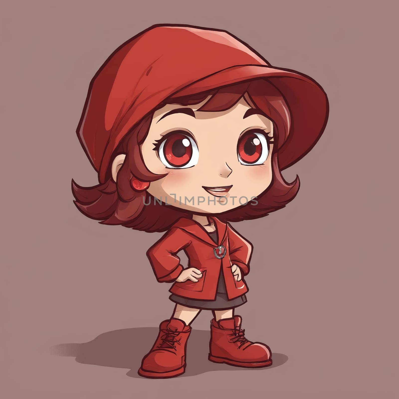 A character dons an all-red ensemble, complete with a flamboyant hat and boots.