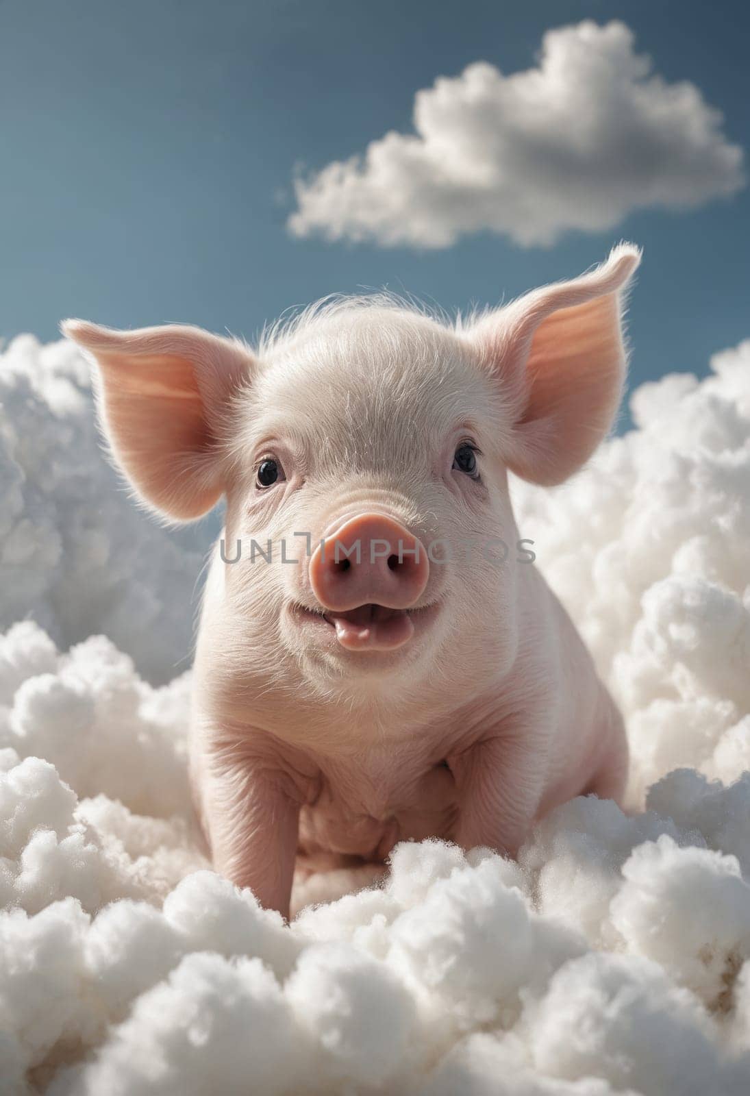 A cute piglet captured in its natural farm environment, showcasing rural life and animal husbandry.