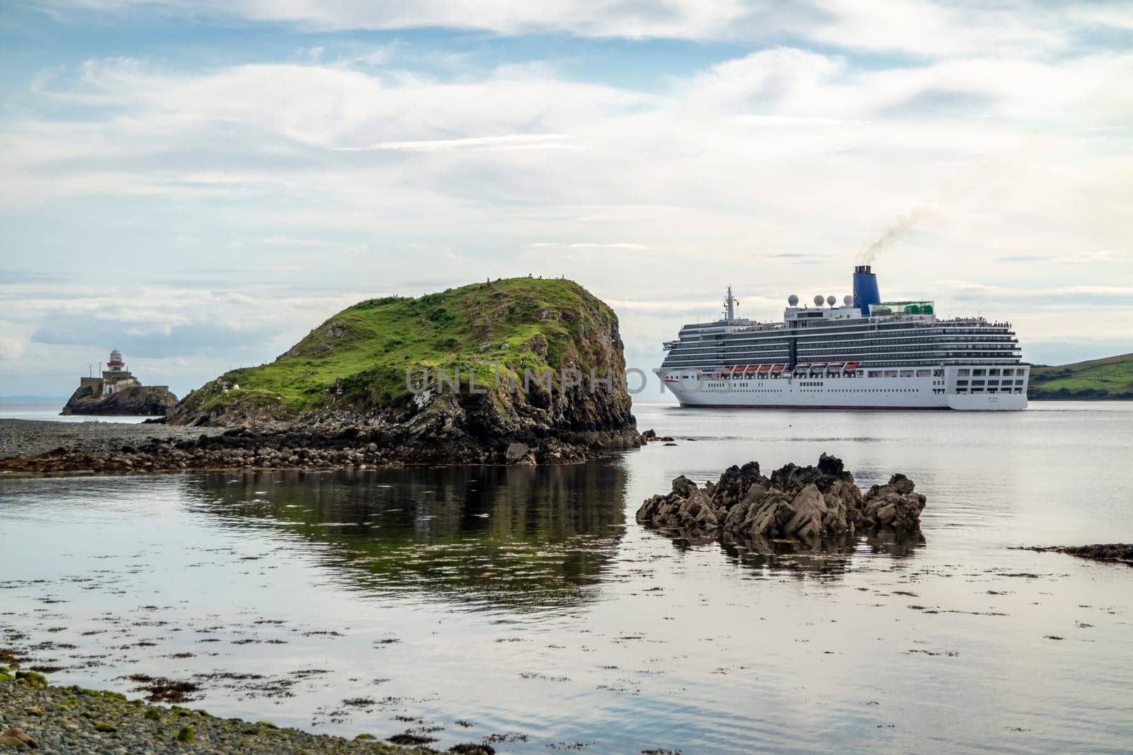 KILLYBEGS, IRELAND - MAY 16 2023: The Arcadia Star leaving after visiting Killybegs.