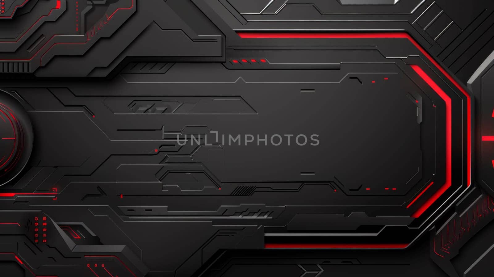 A futuristic black and red background with a glowing light