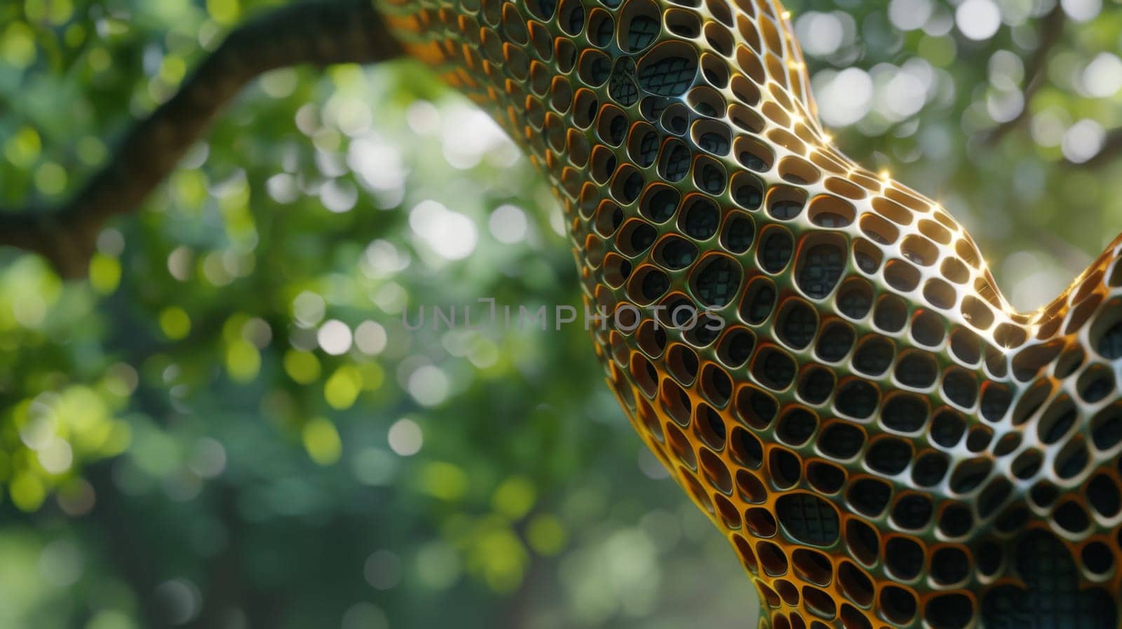 A close up of a tree with lots of holes in it