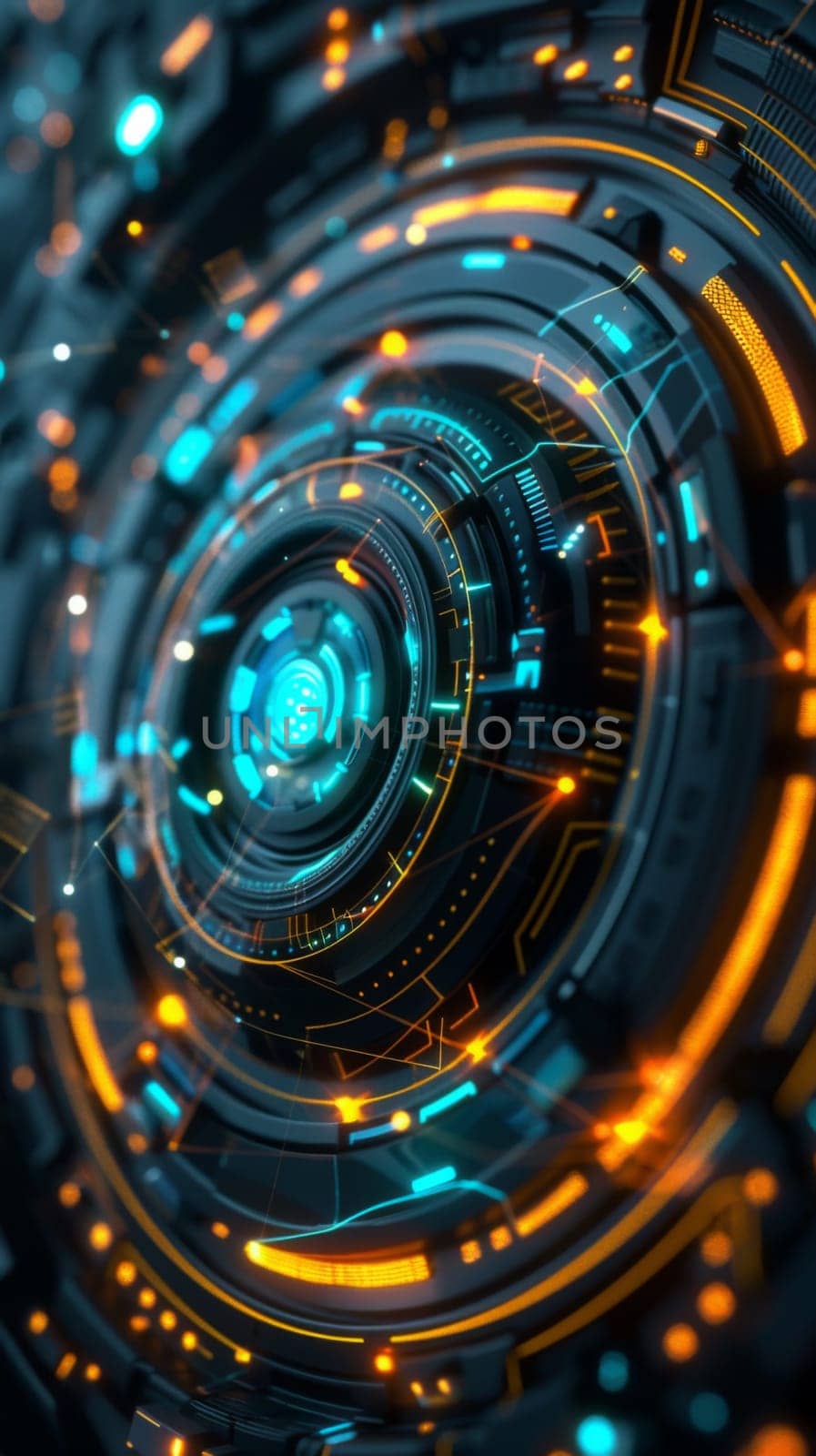 Abstract futuristic technology background with glowing lights