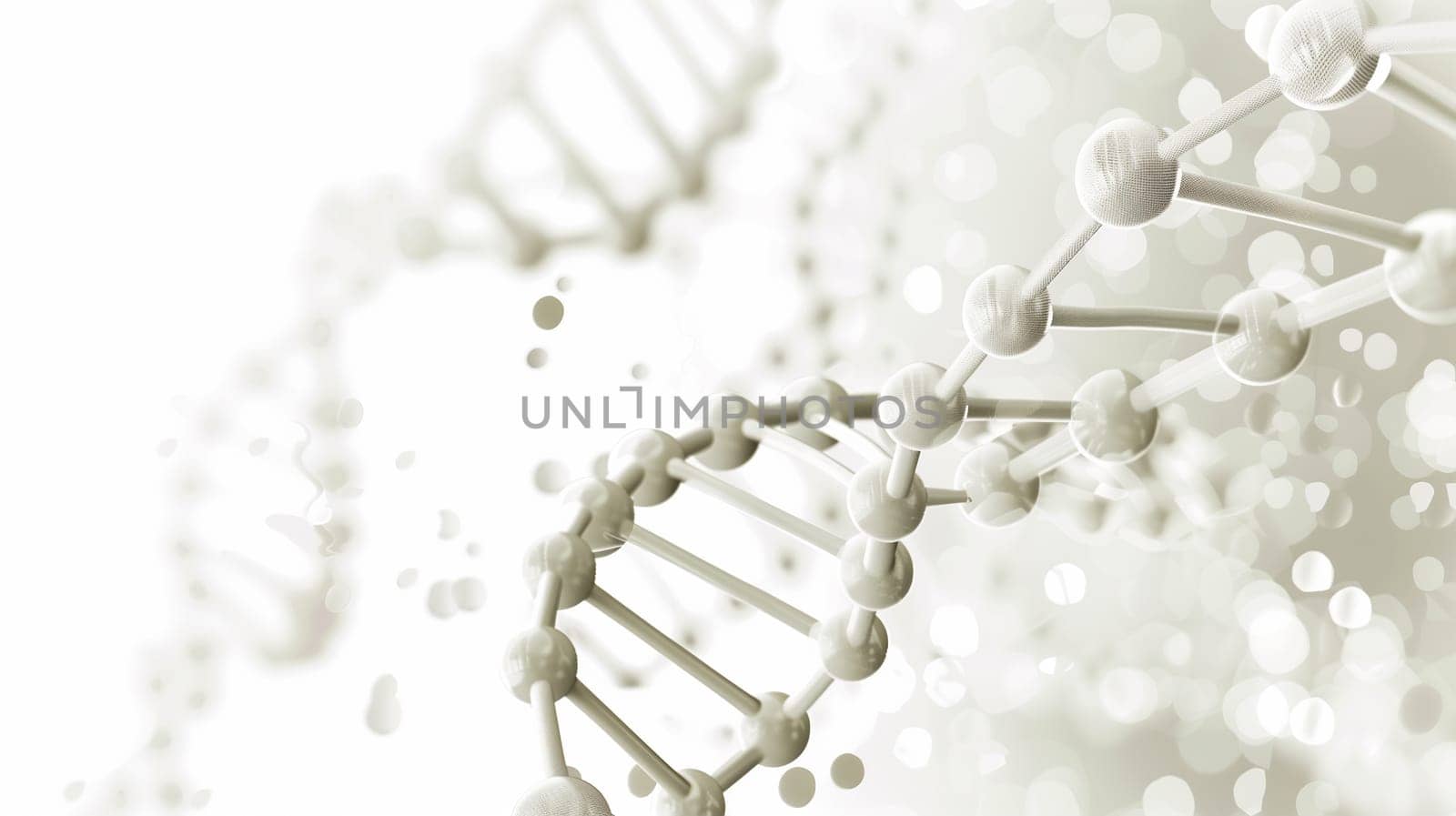 DNA medical background. Biotechnology helix gene. White futuristic background. by sarymsakov