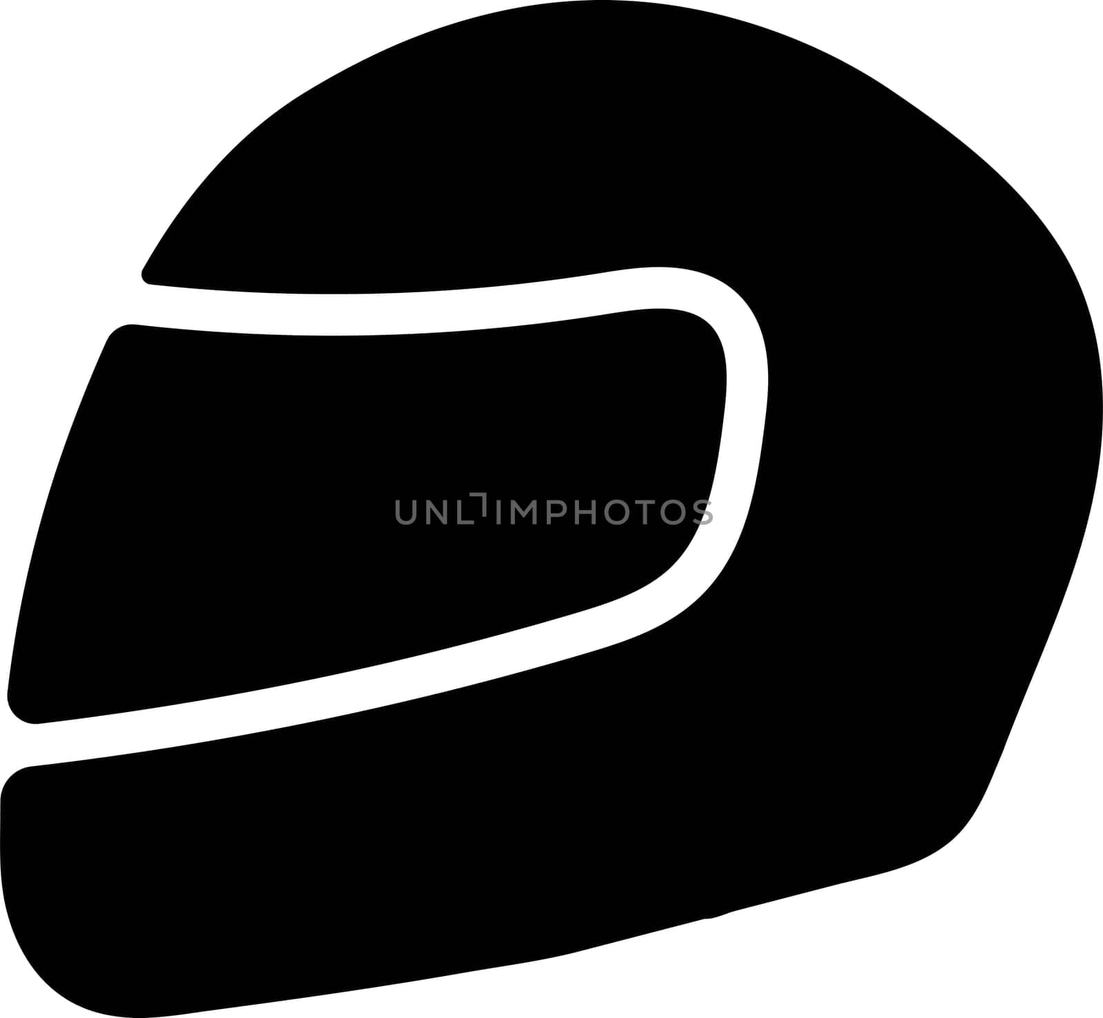 Motorcycle helmet head injury protection icon stock illustration