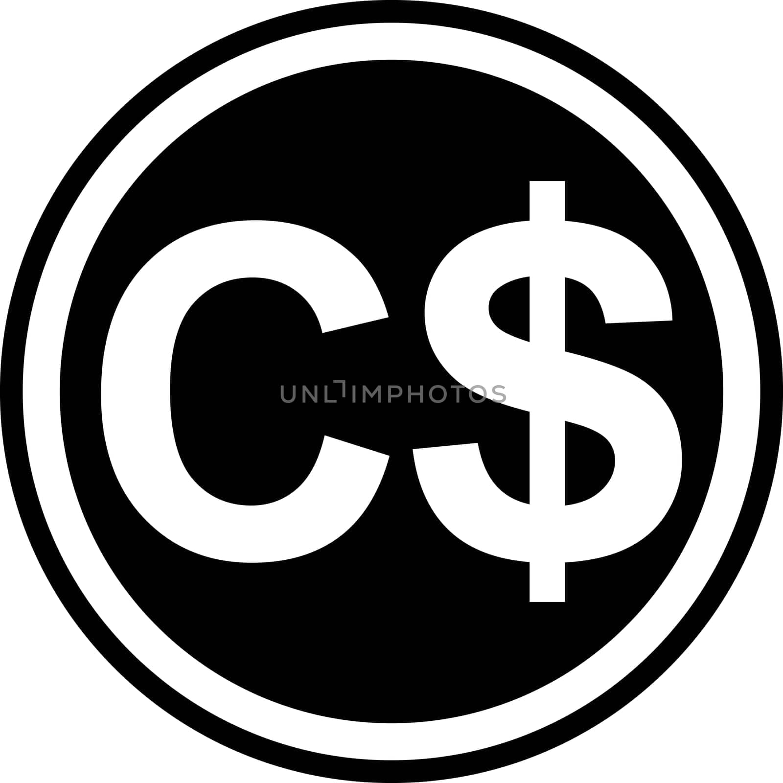 Currency symbol Canada, canadian dollar vector dollar sign