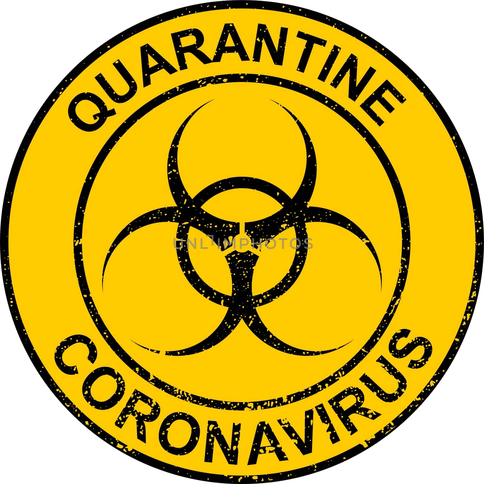 Stamp quarantine coronavirus hazard  quarantine zone hazard stop coronavirus