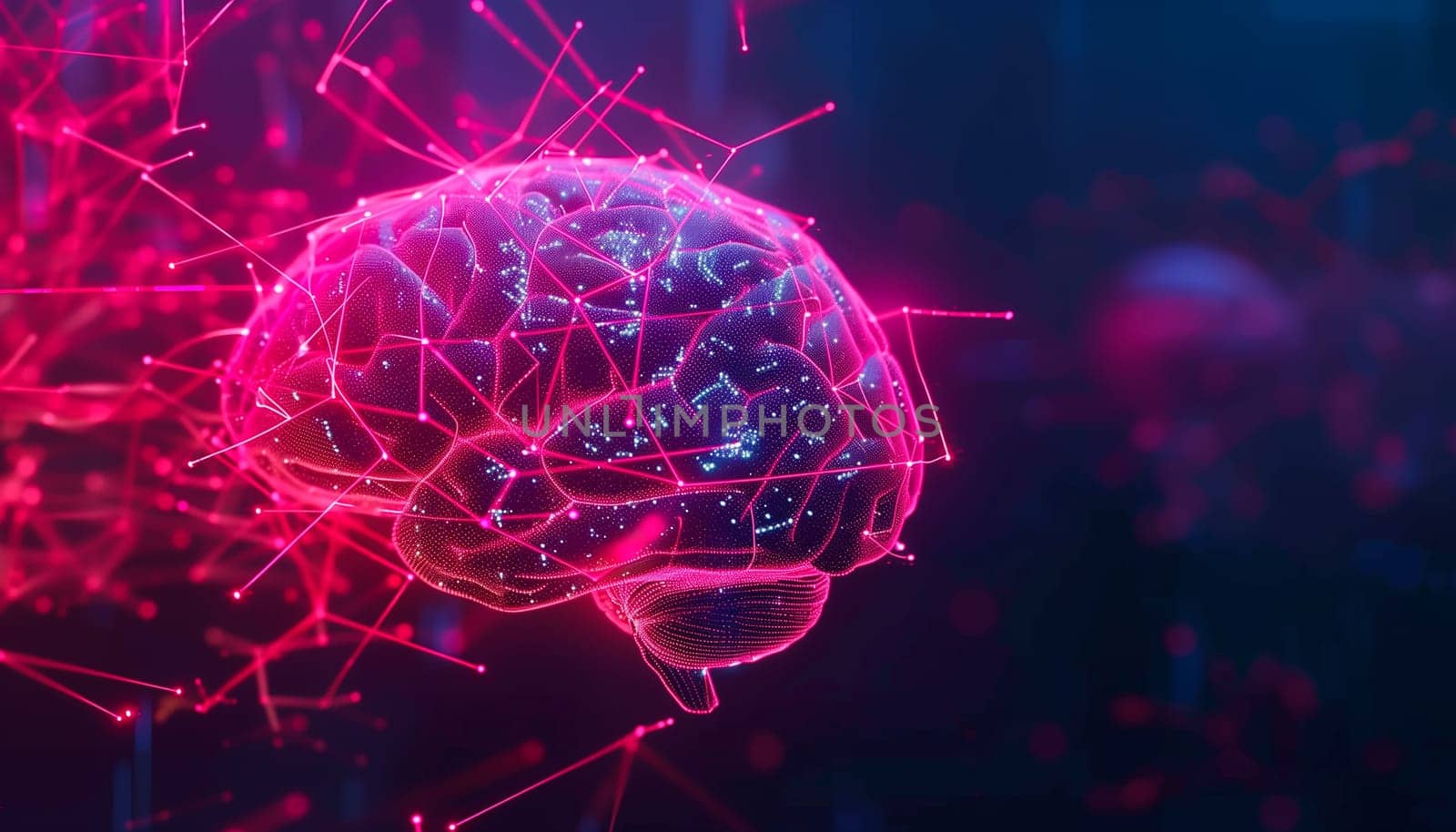 AI network of brain on business analysis, innovative and business growth development. by sarymsakov