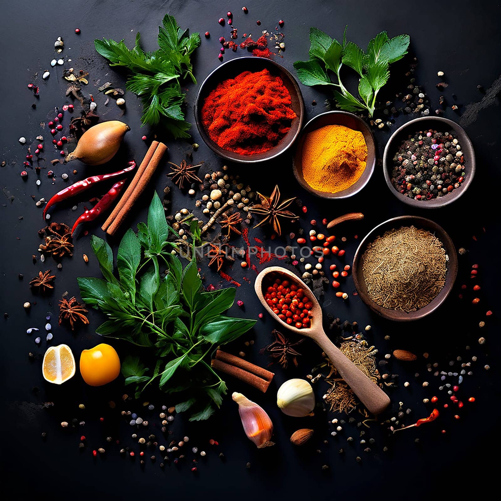 Taste of Tradition: Colorful Herbs and Spices for Flavorful Cooking by Petrichor