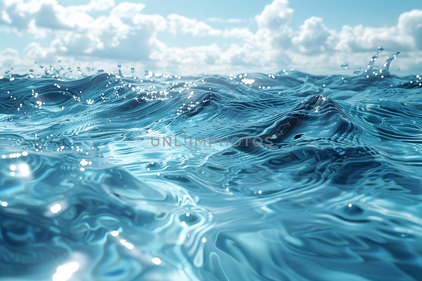 Rippling water surface with gentle waves, great for peaceful and calming themes.