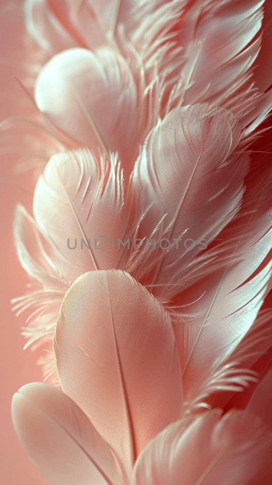 Close-up of feathers in soft light, great for texture and delicate design projects.