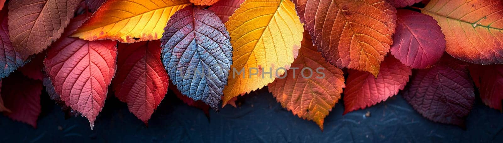 Close-up of multi-colored autumn foliage by Benzoix
