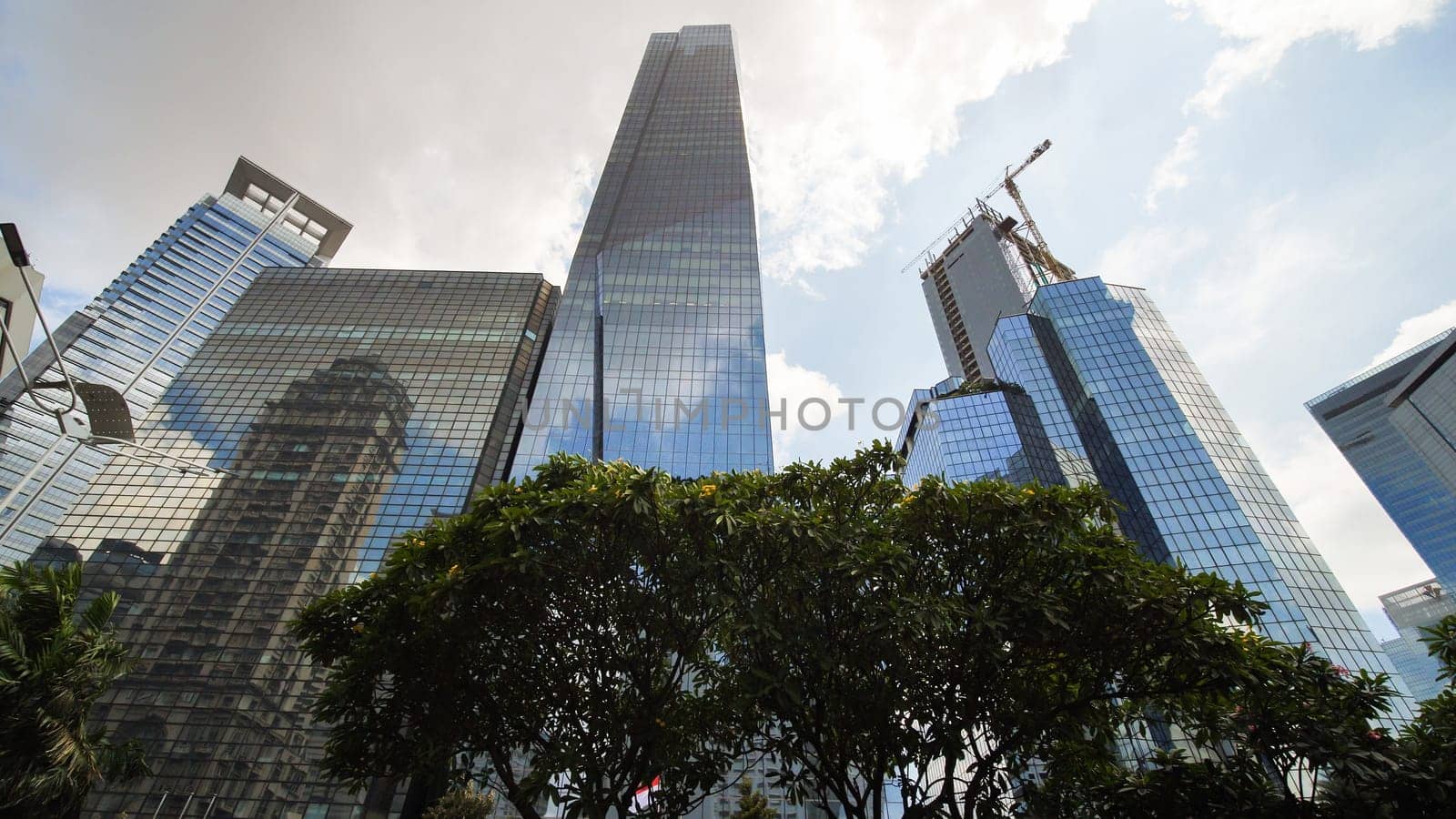 Skyscrapers of Jakarta, the capital of Indonesia, on a sunny day