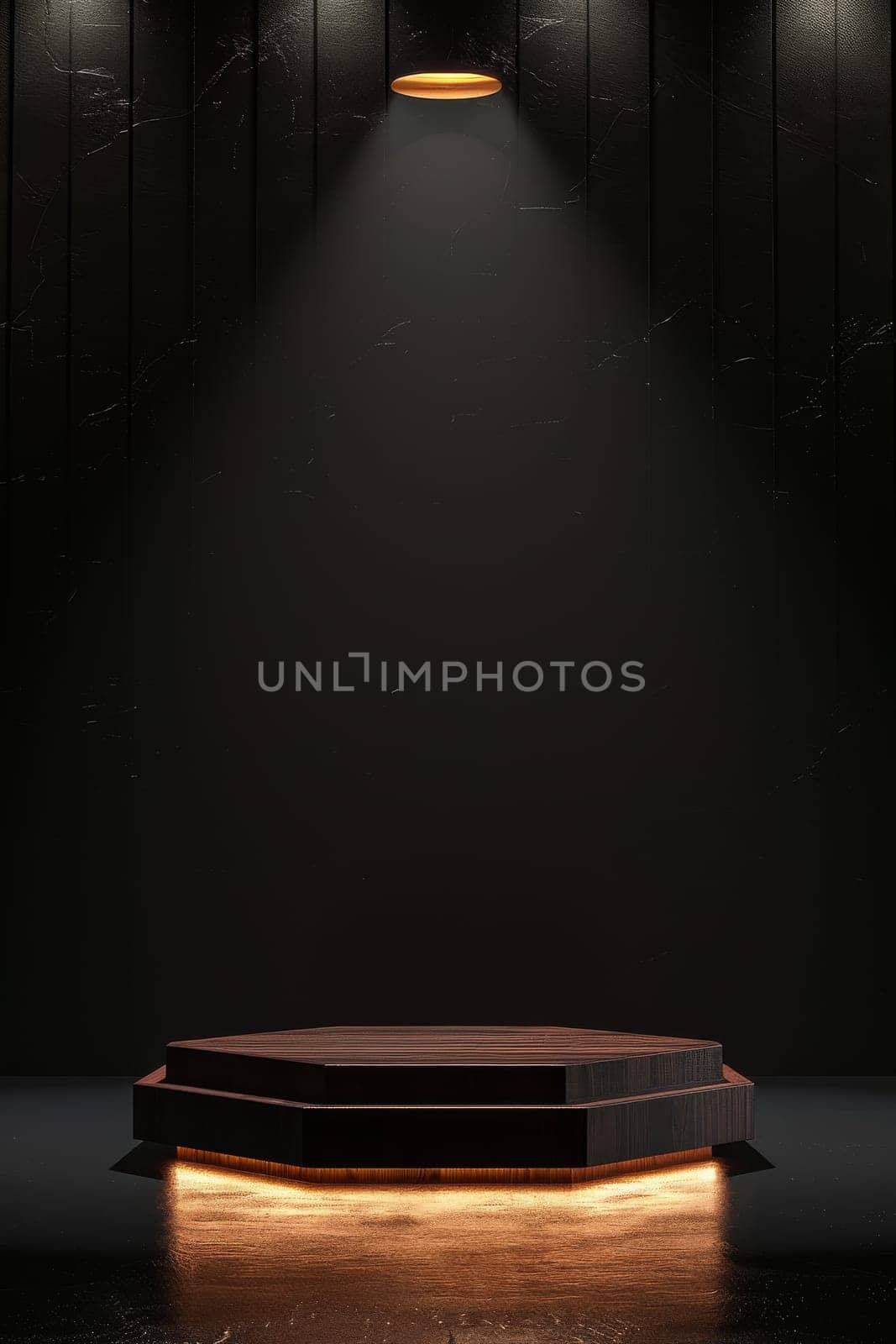 A Podium stage with a spotlight on it. advertising concept. by itchaznong