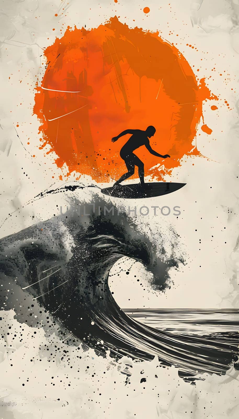 A skateboarder is dancing on a wind wave using a surfboard deck for recreation, showcasing the art of extreme sport surfing with surfing equipment