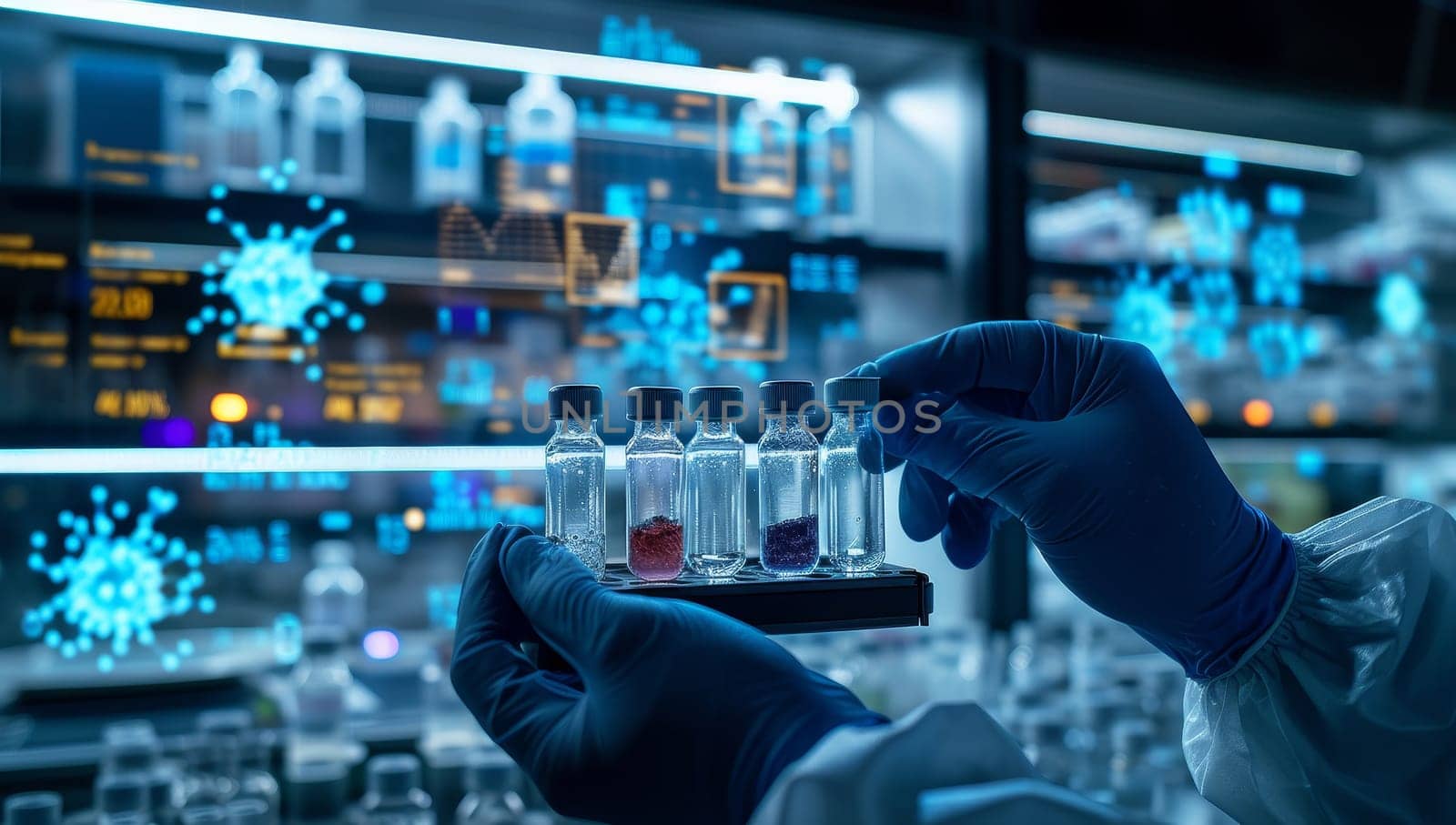 Scientist conducting vaccine research in a lab