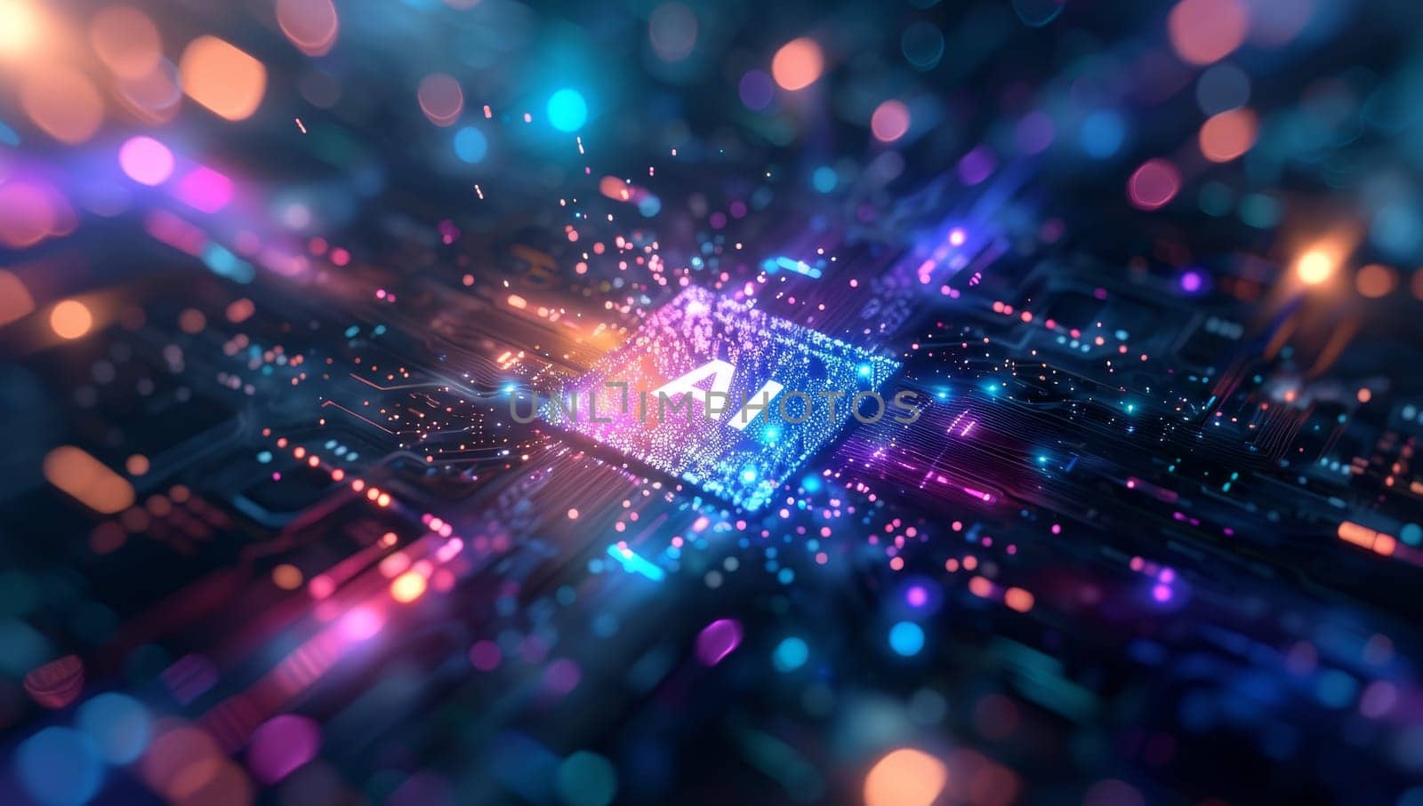 Artificial intelligence illuminating a complex circuit board
