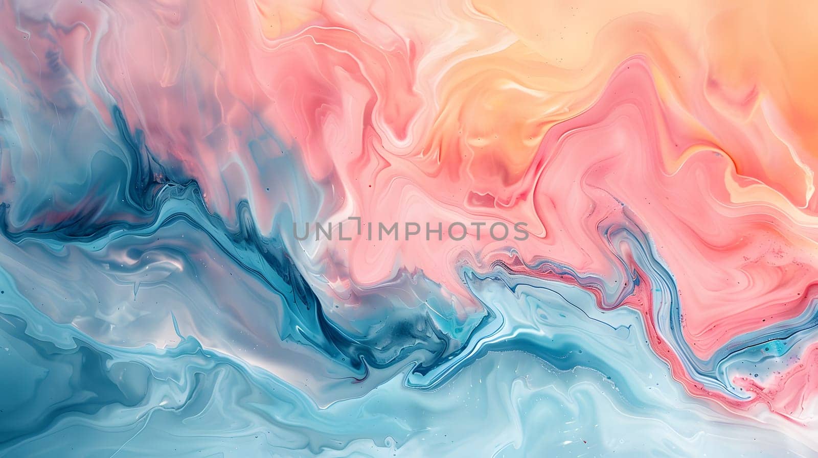 A close up of a vibrant marble texture resembling a mix of liquid art paint, featuring electric blue waves and patterns inspired by geological phenomena