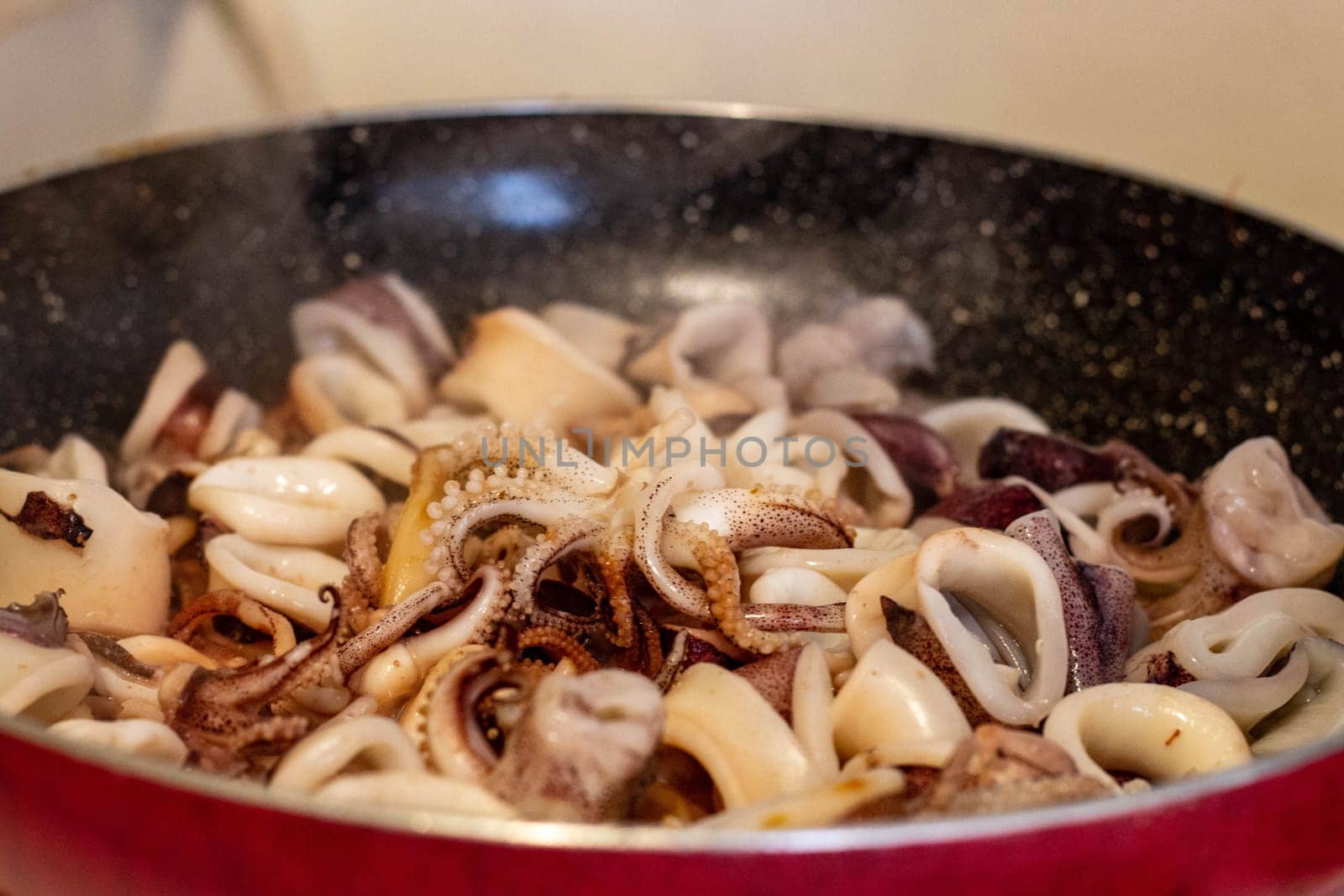 Sizzling Calamari in the Pan Culinary Delight by DakotaBOldeman
