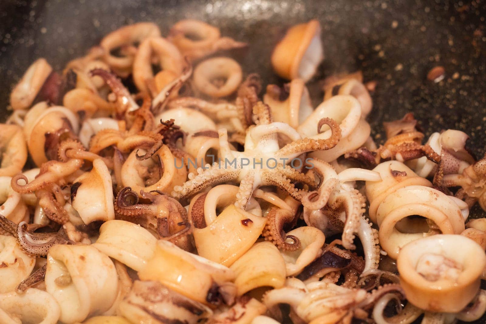 Sizzling Calamari in the Pan Culinary Delight by DakotaBOldeman