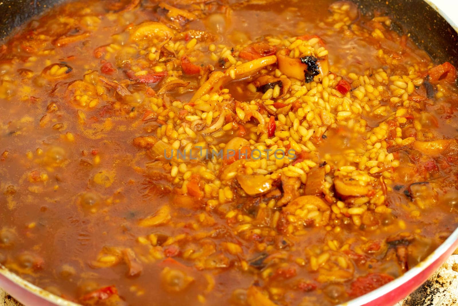 Paella in the Making - Spanish Culinary Tradition by DakotaBOldeman