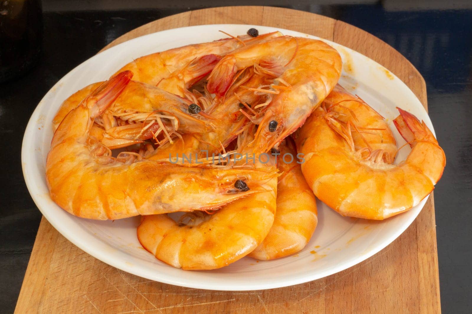 Sizzling Shrimp for Paella Spanish Culinary Tradition by DakotaBOldeman