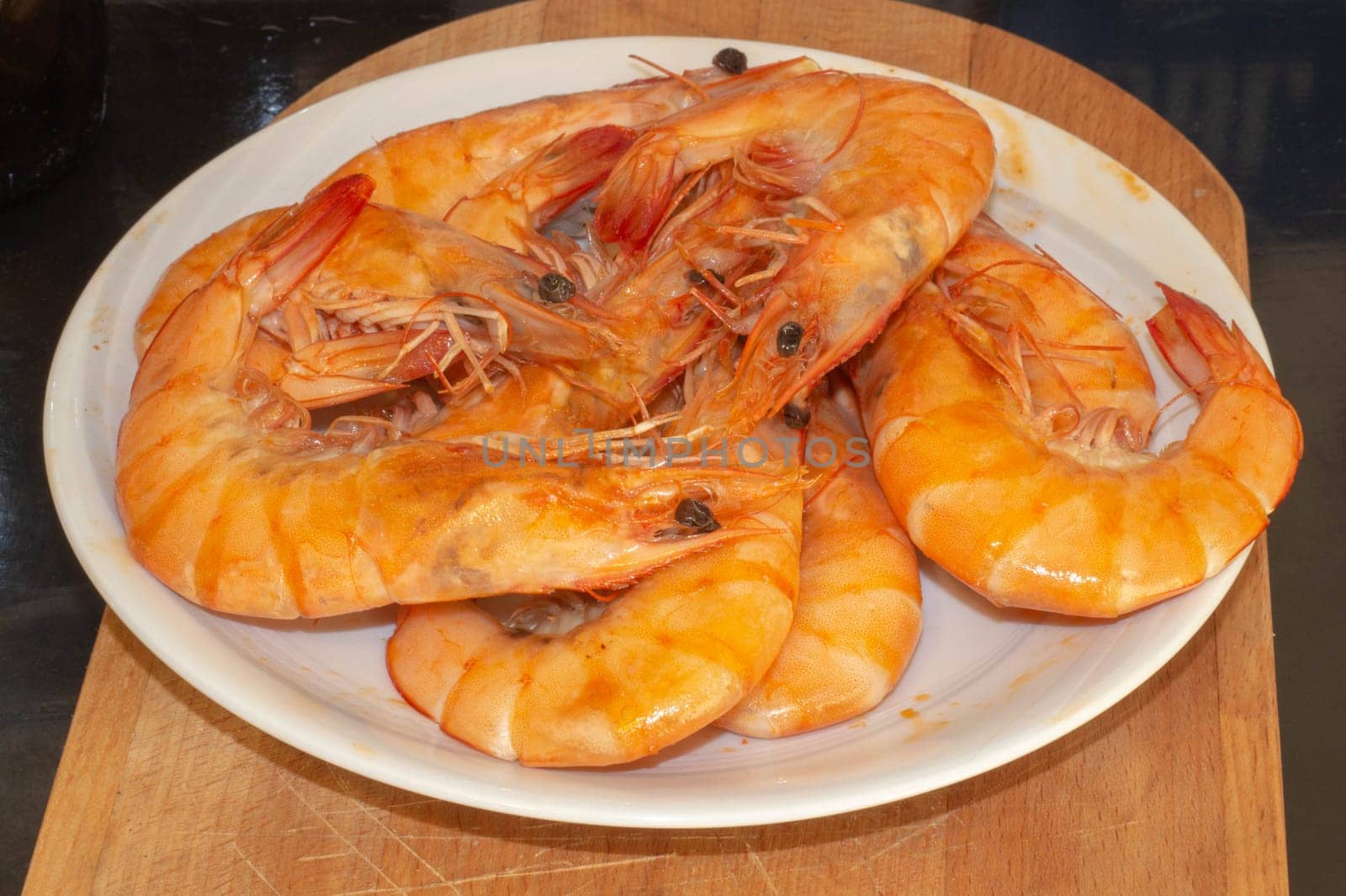Sizzling Shrimp for Paella Spanish Culinary Tradition by DakotaBOldeman