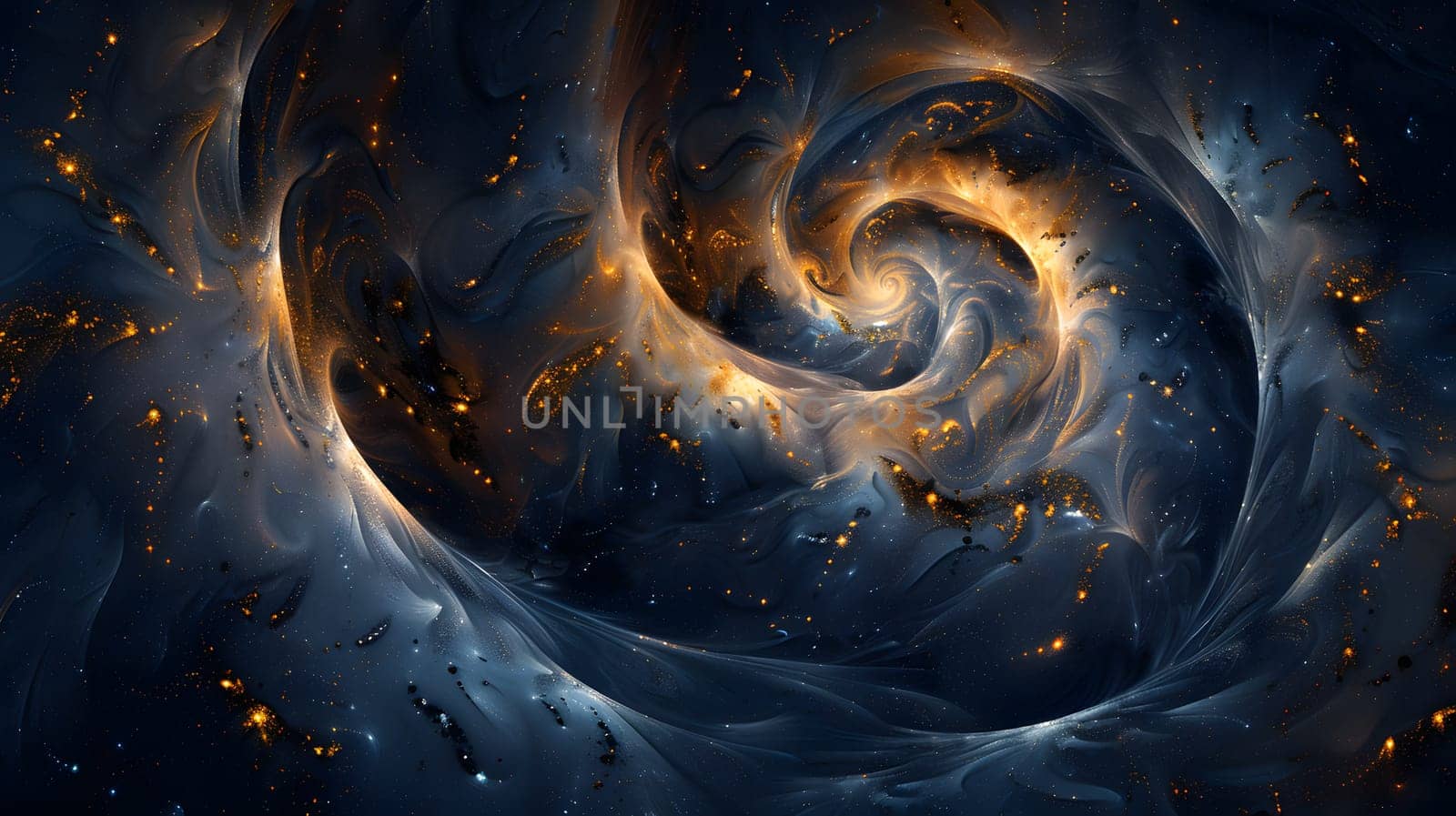 a computer generated image of a swirling galaxy in space by Nadtochiy