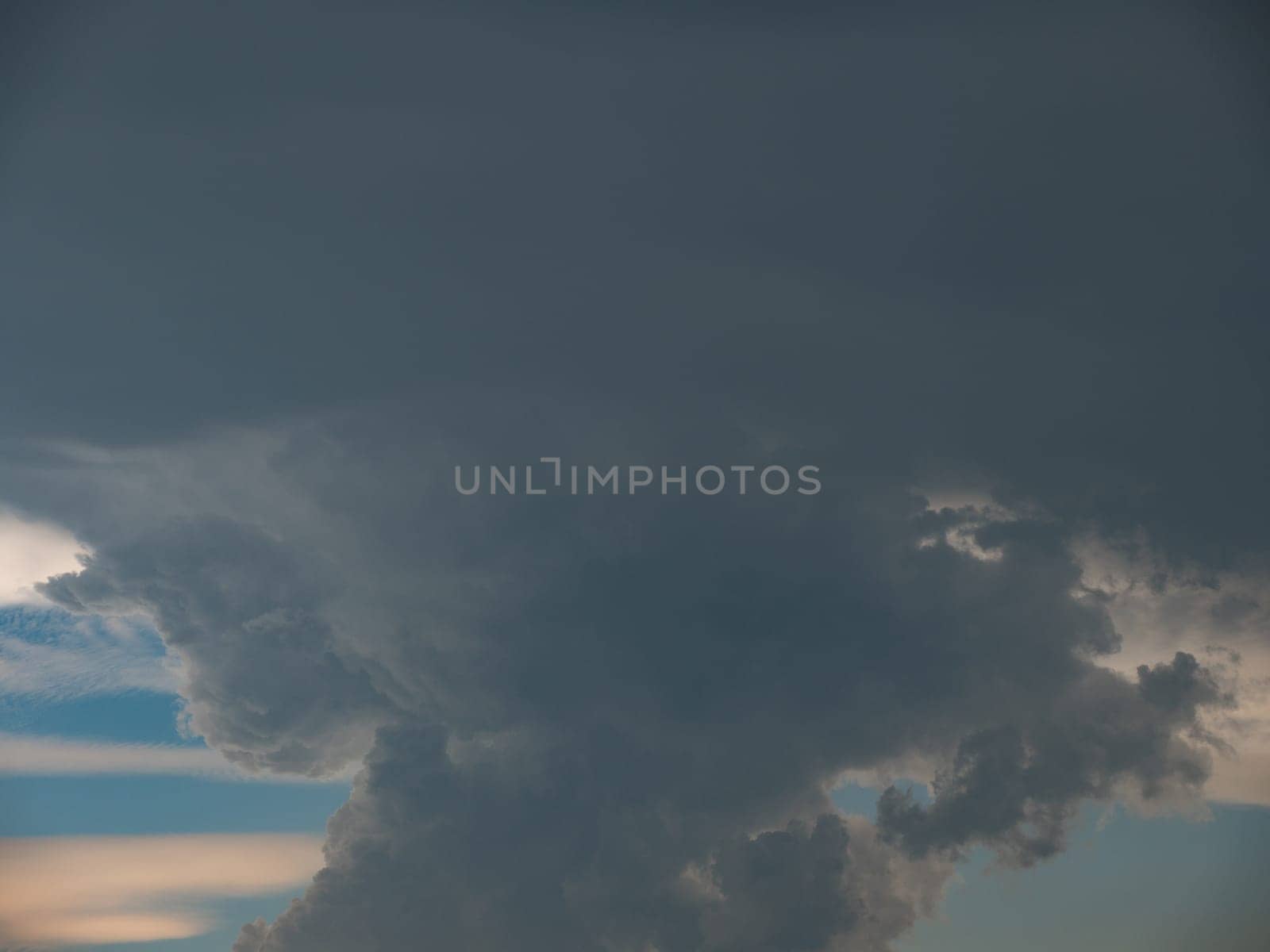 Beautiful various forms clouds in the high sky.