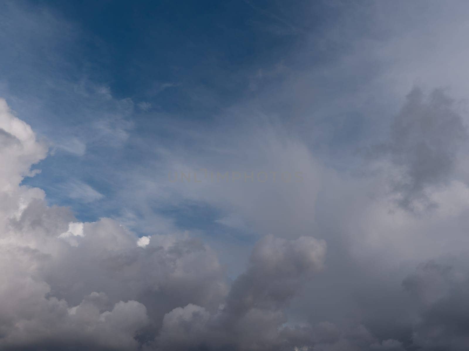 Beautiful various forms clouds in the high sky.