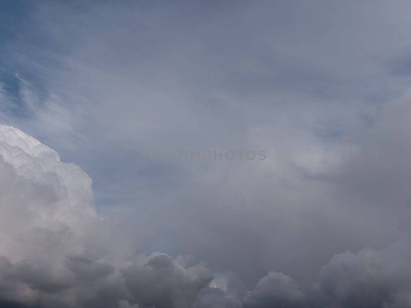 Beautiful various forms clouds in the high sky.