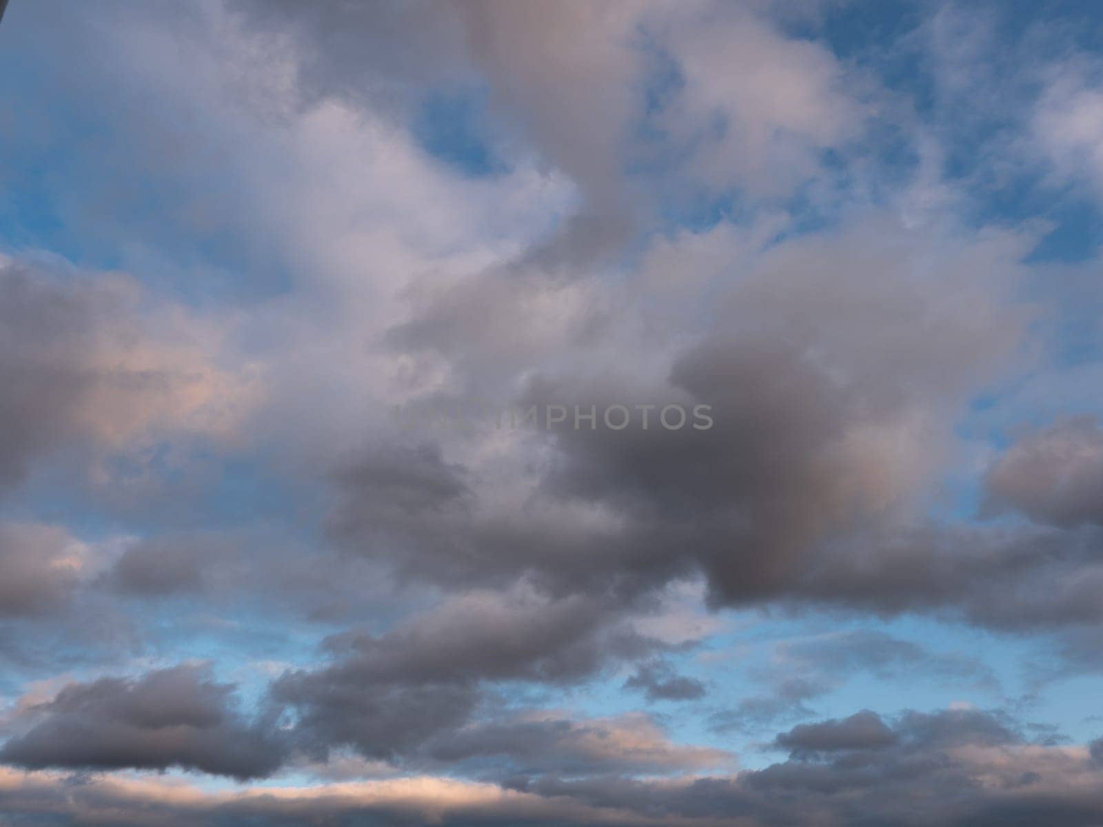 Beautiful various forms clouds in the high sky.