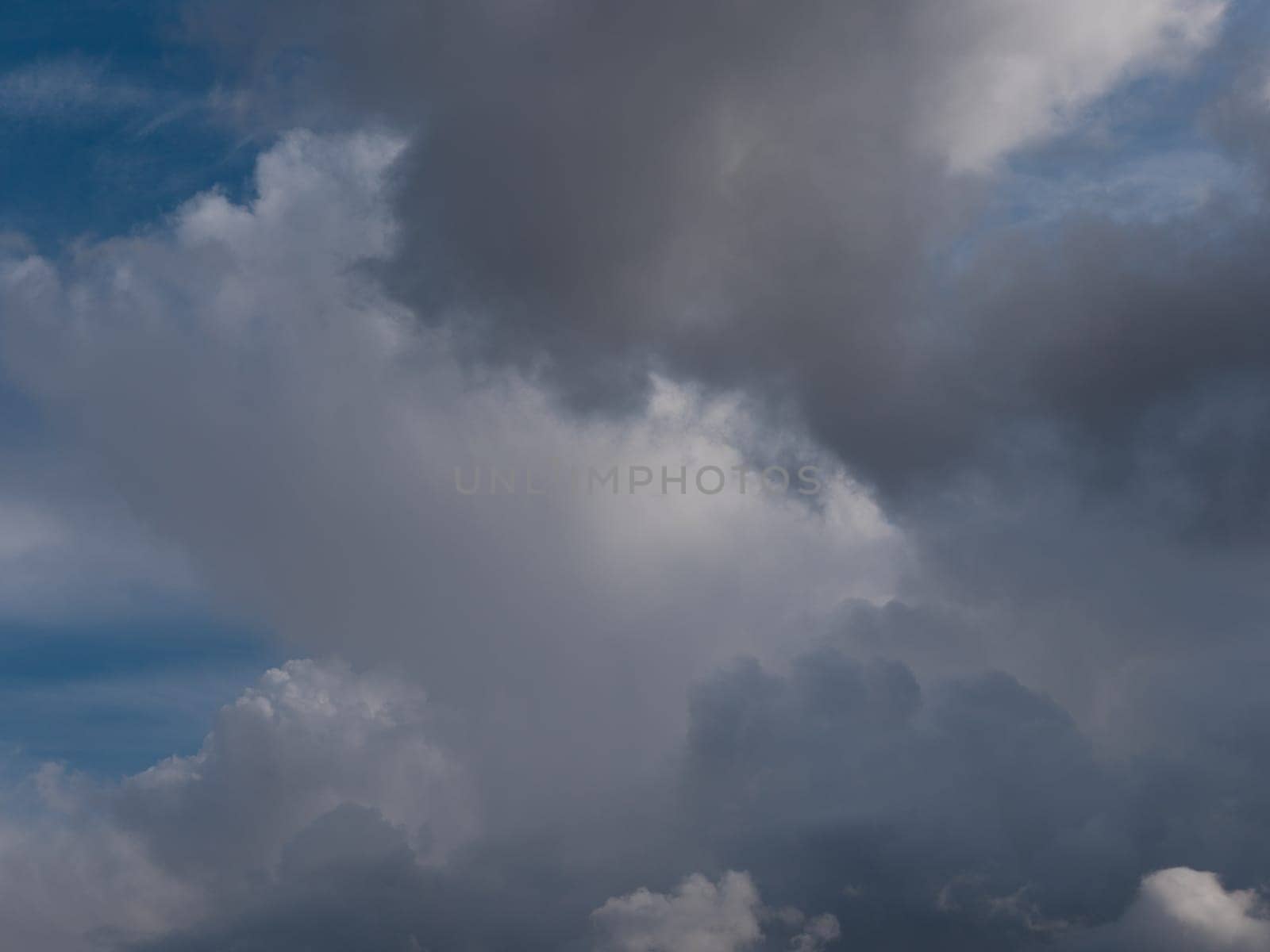 Beautiful various forms clouds in the high sky.