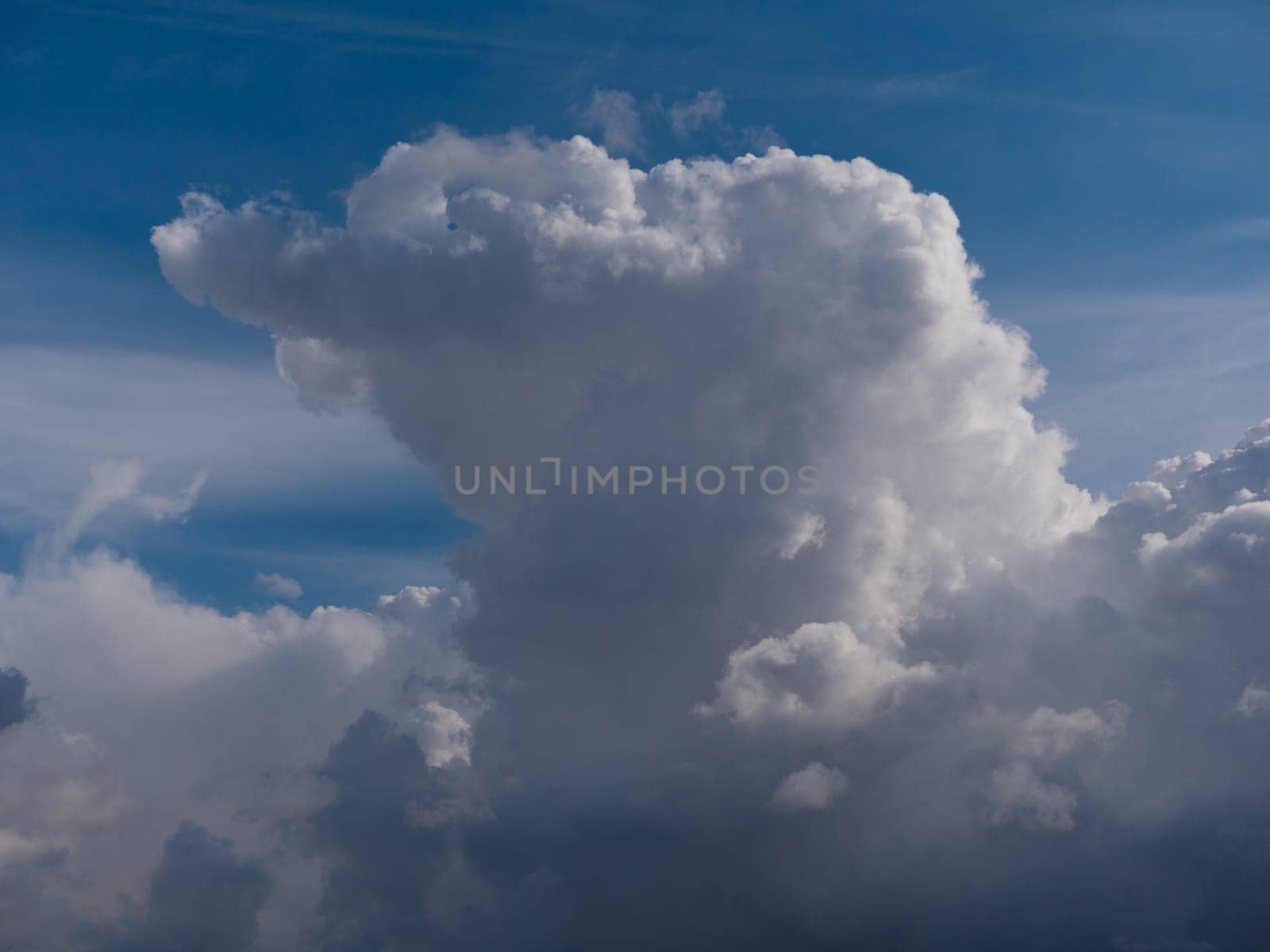 Beautiful various forms clouds in the high sky.