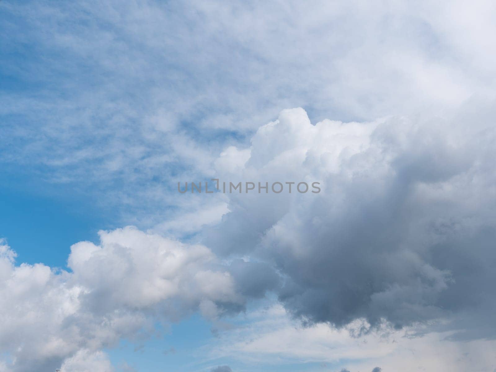 Beautiful various forms clouds in the high sky.