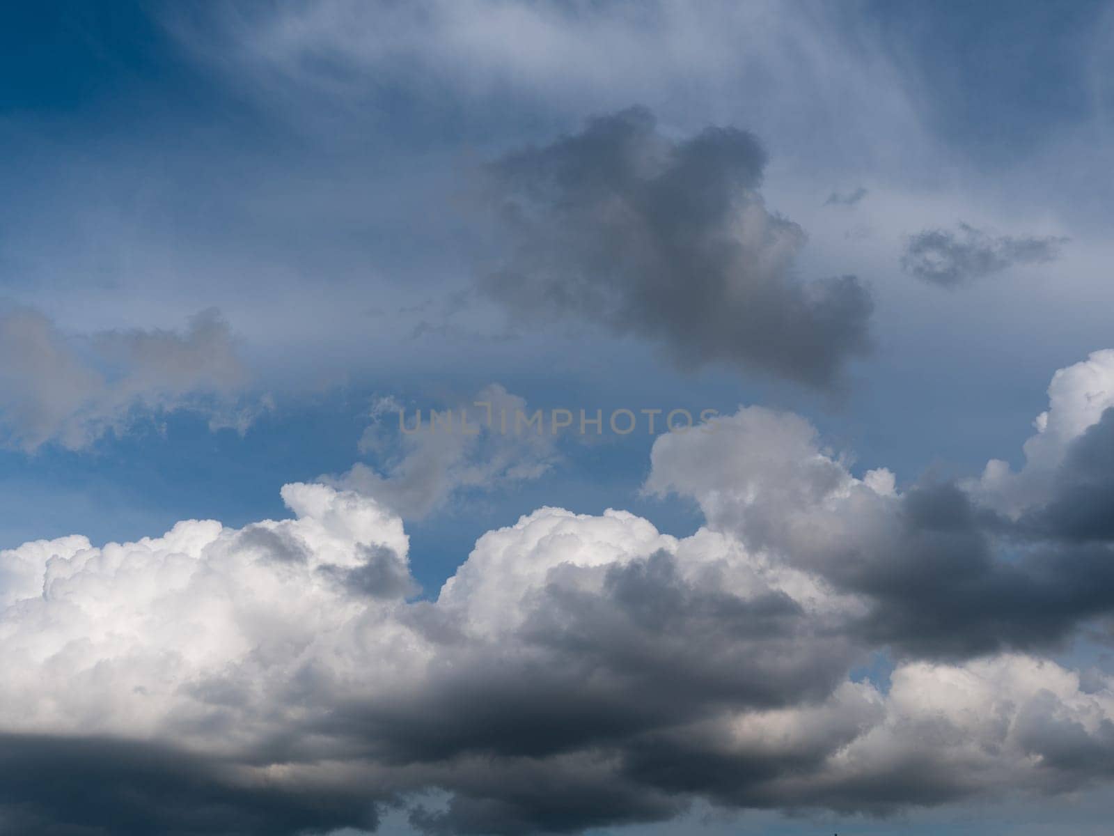 Beautiful various forms clouds in the high sky.