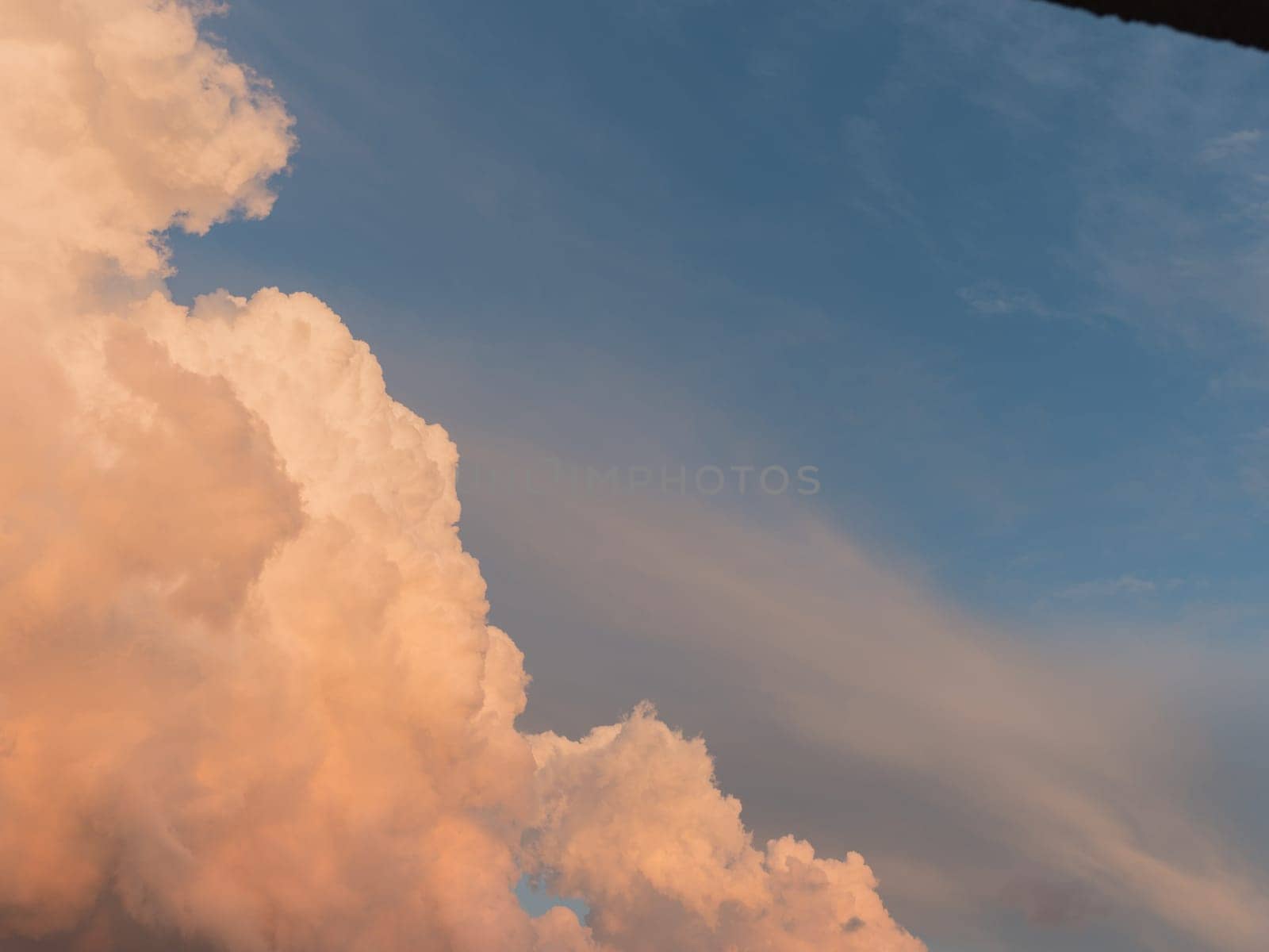 Beautiful various forms clouds in the high sky.