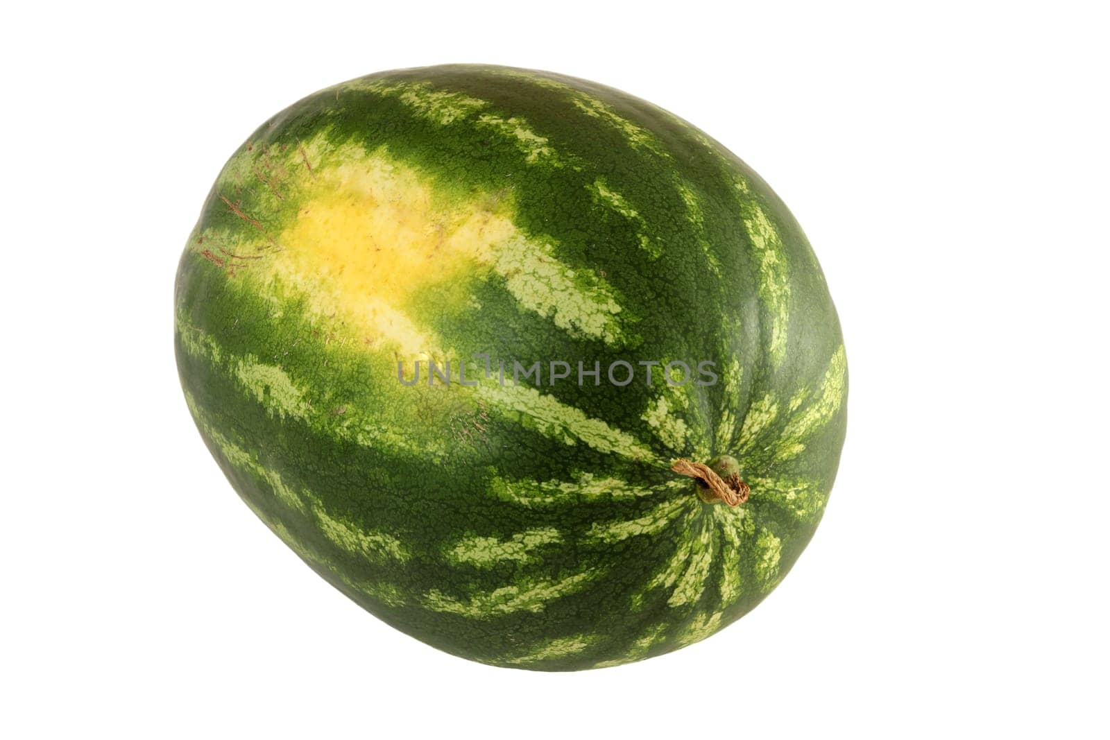 Watermelon, a staple food and natural fruit, is shown on a white background.