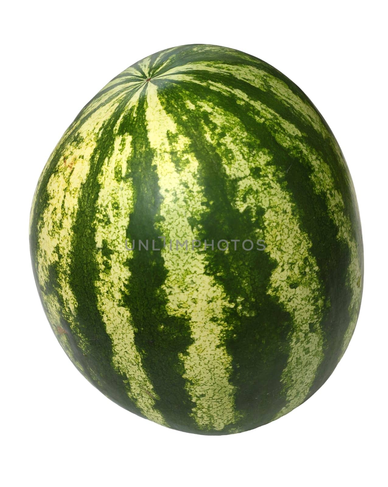 Watermelon, a staple food and natural fruit, is shown on a white background.