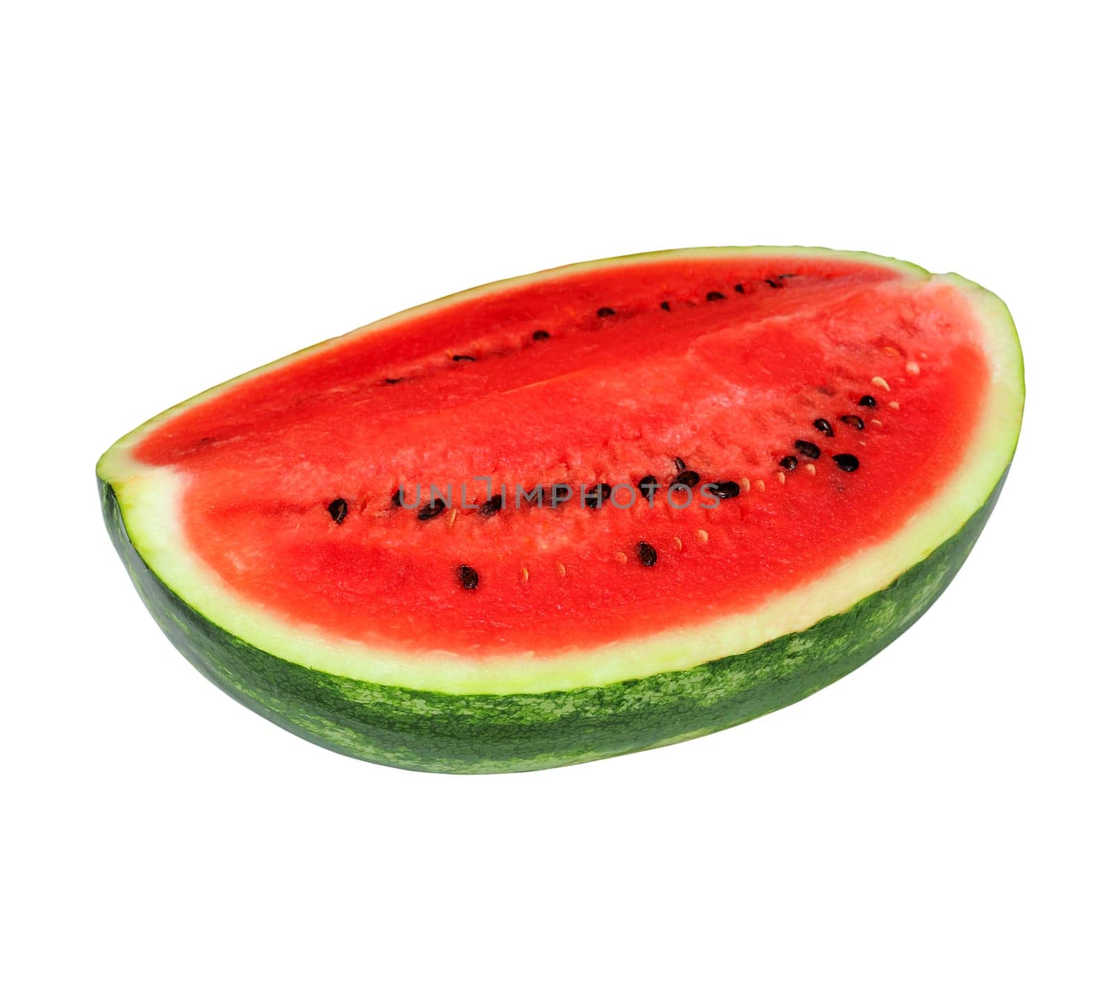 Watermelon, a staple food and natural fruit, is shown on a white background.