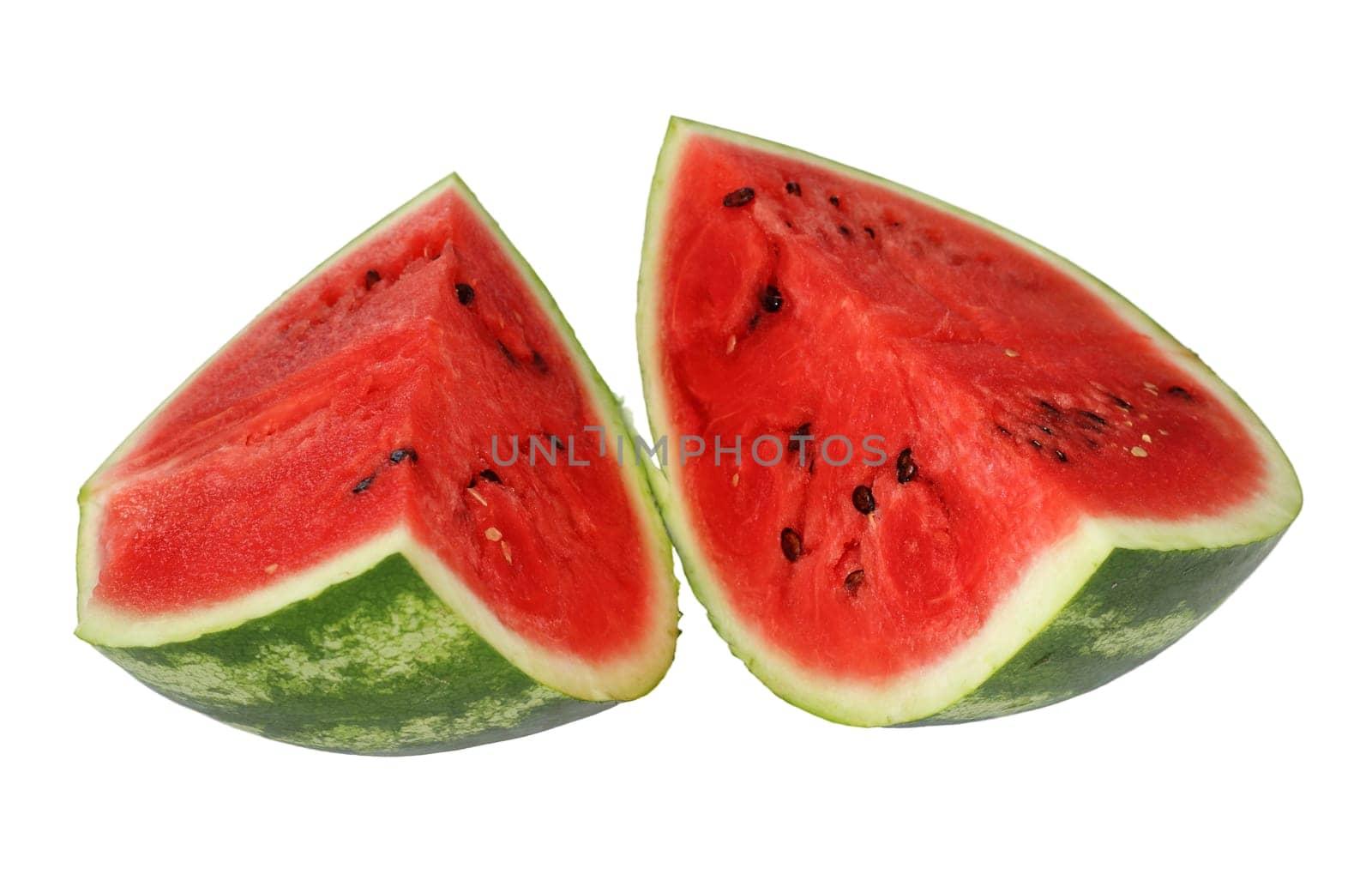 Watermelon, a staple food and natural fruit, is shown on a white background.