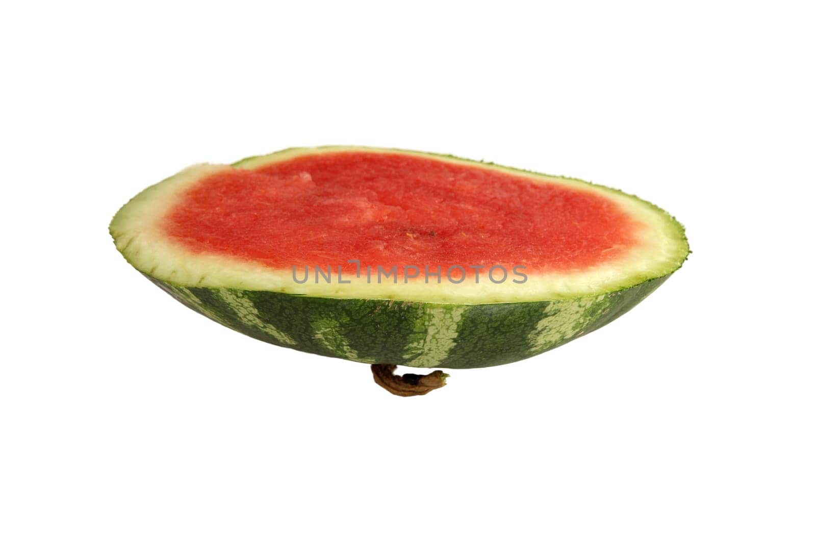 Watermelon, a staple food and natural fruit, is shown on a white background.