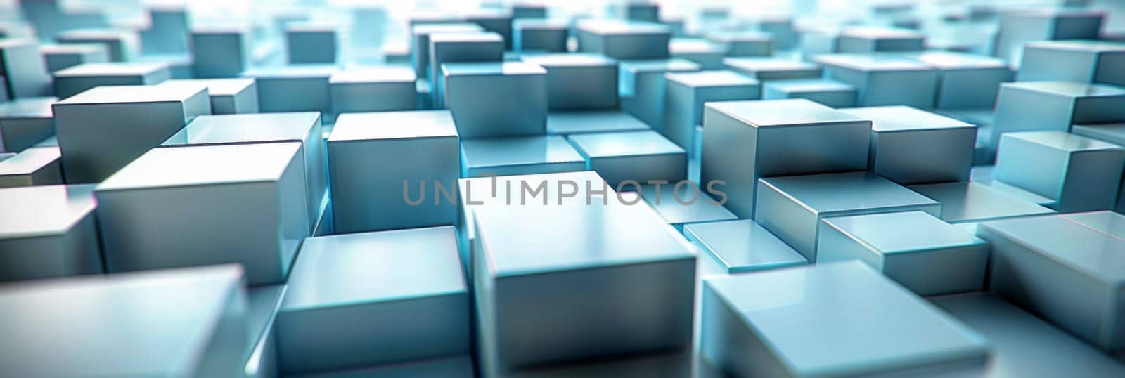 A large number of cubes are arranged in a pattern