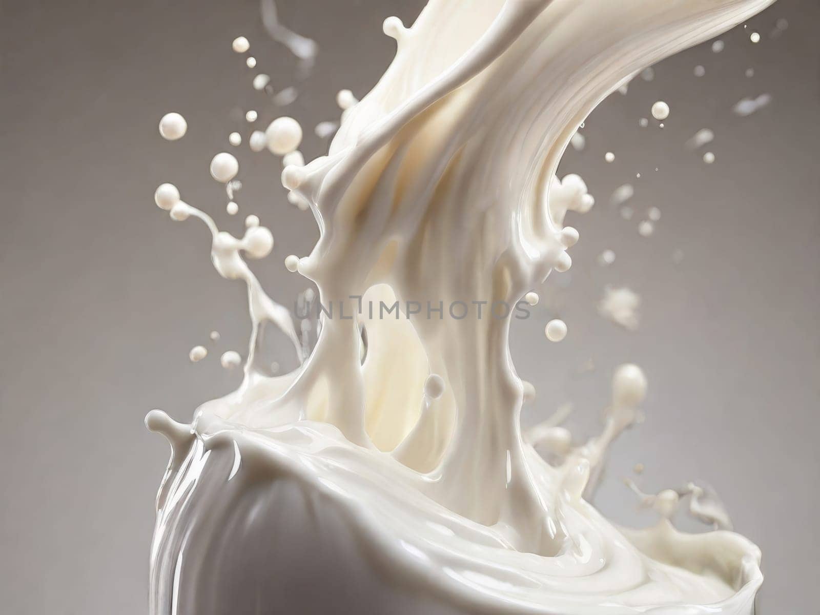 splashing milk on white background by Ekaterina34