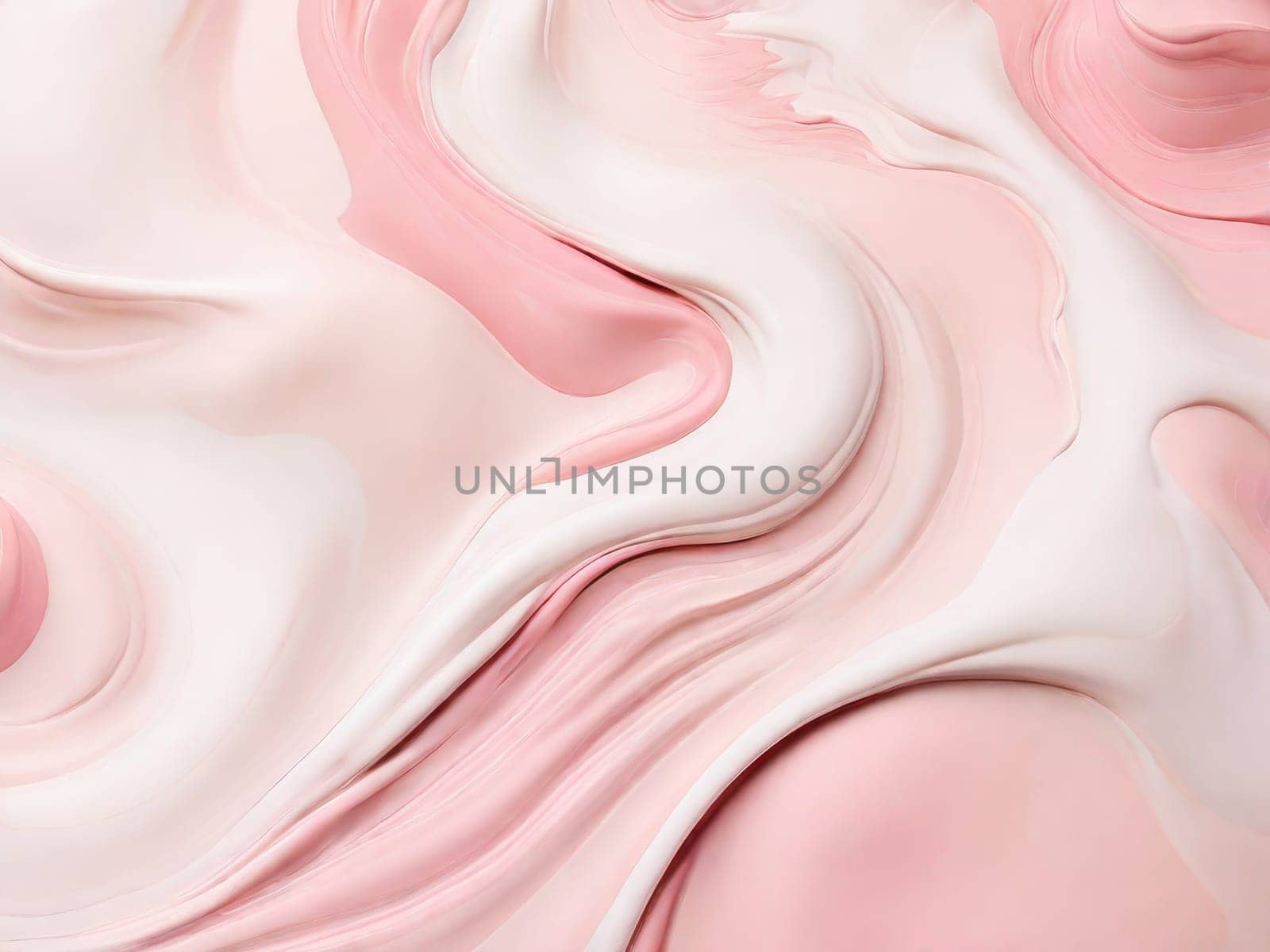 Abstract liquid beige with pink background. Creamy cream background, background texture.