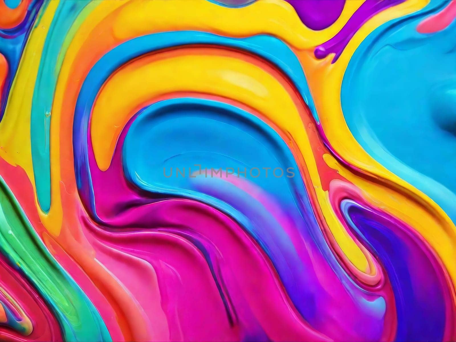 Colorful abstract fluid background. Liquid marble background. Liquid painting abstract texture. An intensely colorful blend of vibrant acrylic colors