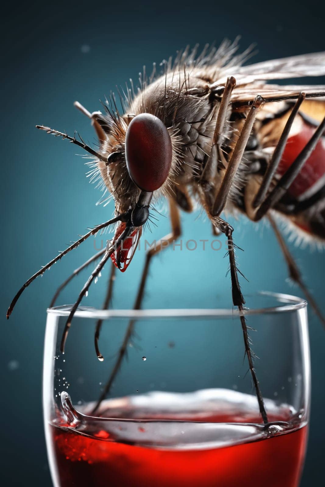 This intricate image reveals a detailed view of a mosquito. A high-quality shot perfect for presentations or materials related to entomology, health research, or science education.