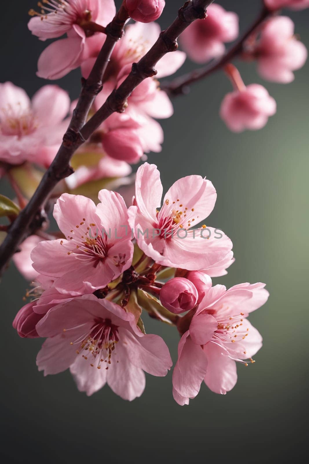 Immerse in the tradition and natural elegance of cherry blossoms, beautifully captured in this close-up shot.