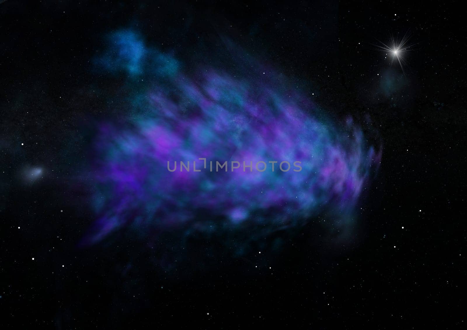 Star field in space a nebulae and a gas congestion. Elements of this image furnished by NASA . 3D rendering